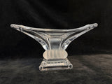 Stunning Crystal Centerpiece Bowl, Clear Large Flaring Square, Etched France