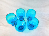 Electric Blue iitala Solare Goblets - Set of 5