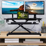 Factory Direct Adjustable 2-Tier Standing Desk - Black, Model JY-SD8060 - Brand New!