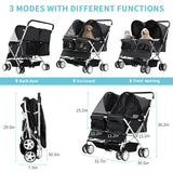 LPOTIUS Double Pet Foldable Stroller