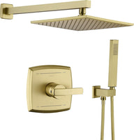 SoooHot Brushed Brass Shower Set