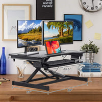 Factory Direct Adjustable 2-Tier Standing Desk - Black, Model JY-SD8060 - Brand New!