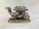 Vintage Silver-Plated Camel Figurine Candle Holder