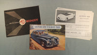 Lot of 1950's British Automobile Sales Brochure