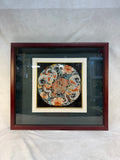 Framed Chinese Embroidery Medallion
