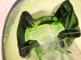 L.E. Smith Green Glass Turkey Candy Dish