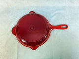 Le Creuset Red Enameled Cast Iron 9" Skillet #23 - Like New!