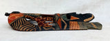 Kenyan Black and Red Tribal Mask with Giraffes