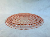 Jeanette Glass Windsor Diamond Pink Platter