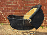 Vintage Wicker Doll Stroller with Madame Alexander Doll