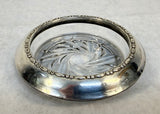 Vintage Amston Sterling Silver and Glass Coasters - Set of 4