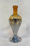 Art Deco Farber Bros. Krome Kraft Amber Glass Decanter