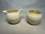 Three Beleek Pieces - Sugar and Creamer and Vase