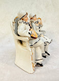 Commedia dell'Arte Pierrot and Columbina Figurine