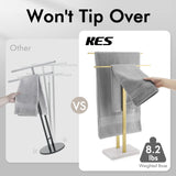 KES Freestanding Brushed Gold Towel Rack w/Marble Base - Brand New!