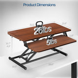 VIVO Sit to Stand Desk V000SD Walnut/Black - Brand New!