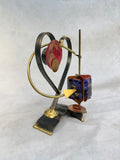 Gary Rosenthal Metal Sculpture with Heart and Dreidel