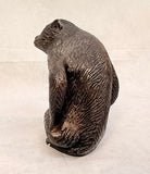 Reclining Bronze Monkey Figure