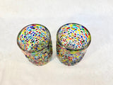 Pair of Mexican Confetti Glass Tumblers