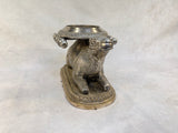 Vintage Silver-Plated Camel Figurine Candle Holder