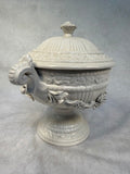 Vintage Imperial Porcelain Footed Compote Dish with Lid