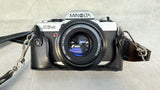 Minolta XG-A 35mm SLR Camera with Leather Case and Strap