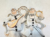 Commedia dell'Arte Pierrot and Columbina Figurine