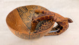 Giraffe Drinking From Bowl African Art
