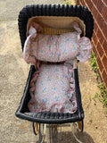 Vintage Wicker Doll Stroller with Madame Alexander Doll