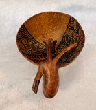 Giraffe Drinking From Bowl African Art