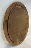 Antique Rosewood Oval Picture Frame with Convex Glass