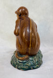 Vintage Mother Monkey and Baby Figurine