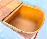 Vintage Redmon Woven Wood Picnic Basket
