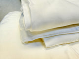 Quince Queen Size Cotton Sateen Sheet Set in White