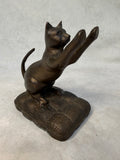 Vintage Bronze Cat Bookend