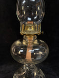 Traditional Glass and Brass Oil Lamp