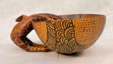 Giraffe Drinking From Bowl African Art