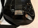 Black Squier Stratocaster Electric Guitar