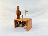 Handmade Mechanical Wood Golfer Toy