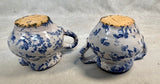 Bybee Blue and White Spongeware Pottery Set