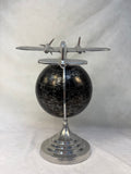 Art Deco Style World Globe with Airplane
