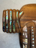 Balinese Wood Carving with Shell Inlays