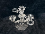 Vintage Cambridge Glass Three Candle Candelabra with 10 Inch Vase Arm