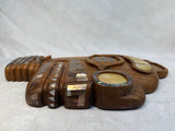 Balinese Wood Carving with Shell Inlays