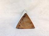Pair of Triangular Glazed Stoneware Vases