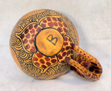Giraffe Drinking From Bowl African Art