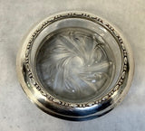Vintage Amston Sterling Silver and Glass Coasters - Set of 4