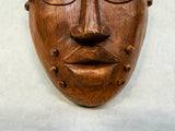 Wood Mask with Stylized Hair