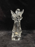 German Lead Crystal Lute-Playing Angel Figurine