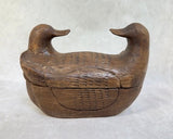 Rustic Carved Wood Duck Box